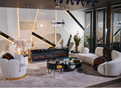 Luxuriöse Weiße Wohnzimmer Garnitur 3-Sitzer Sessel Runder Couchtisch